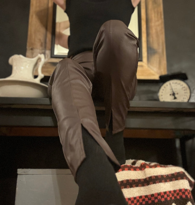 Faux Leather high waisted pants