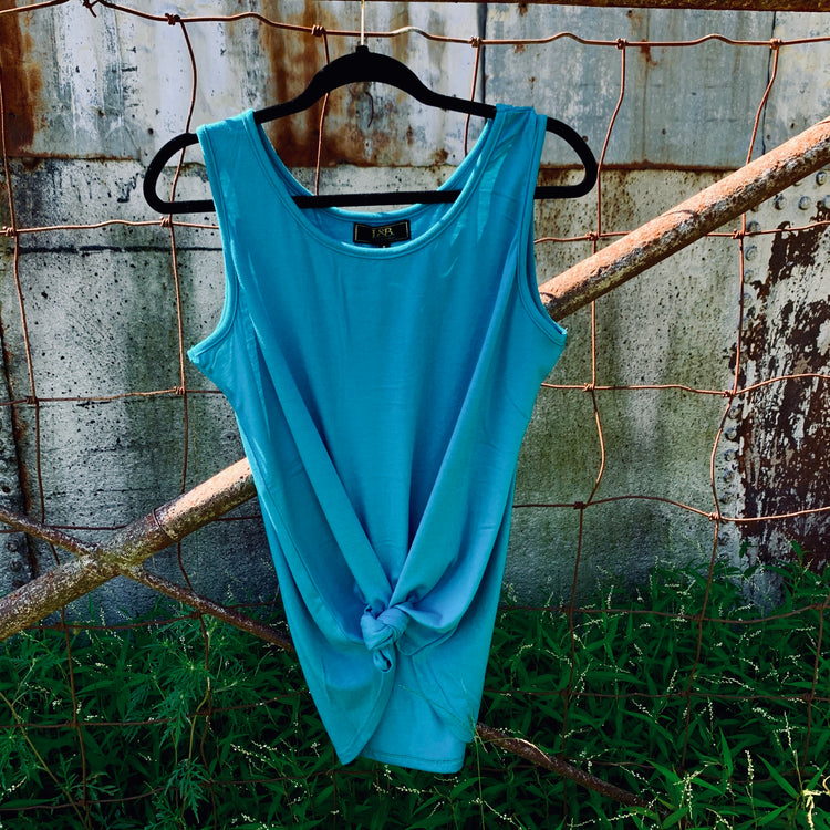 Turquoise Basic Tank Top