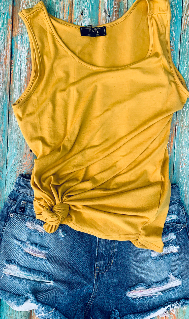 Mustard Basic Tank Top