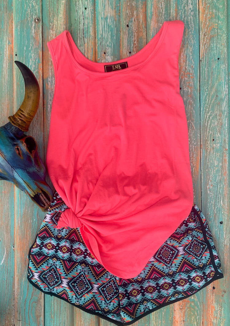 Coral Basic Tank Top