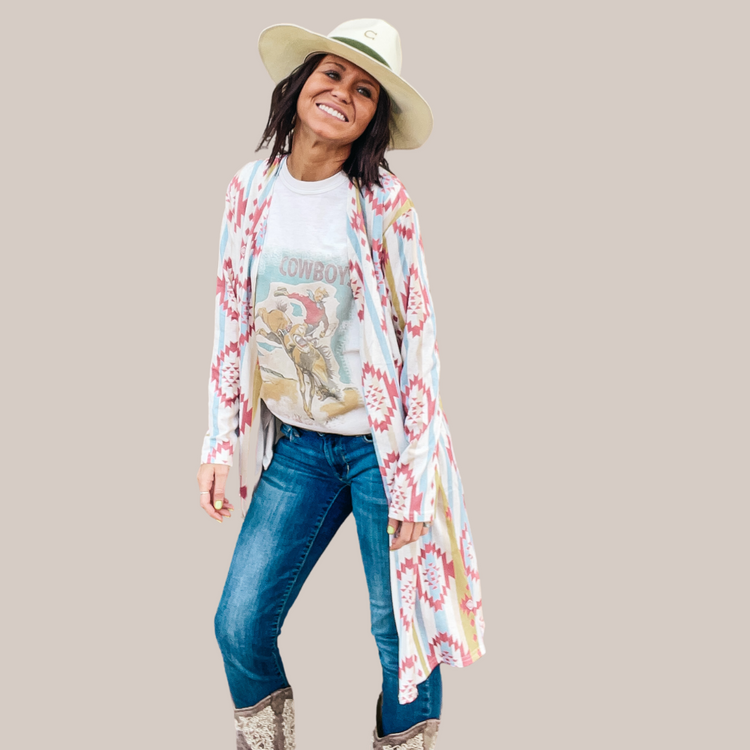Long Aztec Cardigan