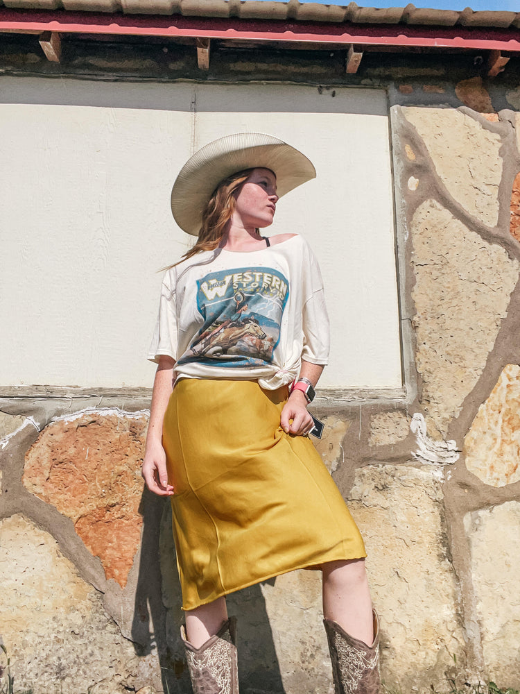 Mustard Midi Skirt