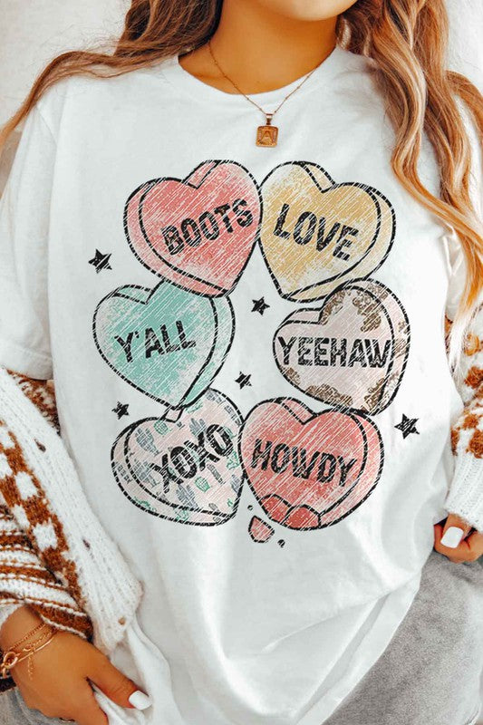 VALENTINES CANDY WESTERN COUNTRY GRAPHIC TEE