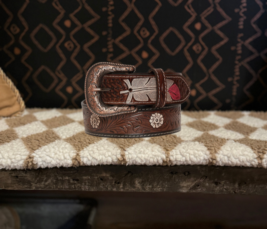 Myra Feather Western Belt