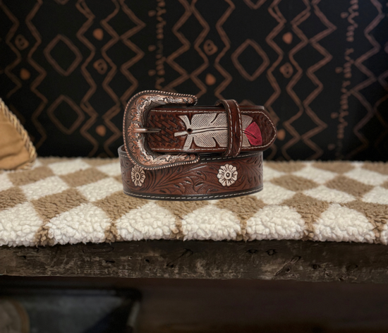 Myra Feather Western Belt