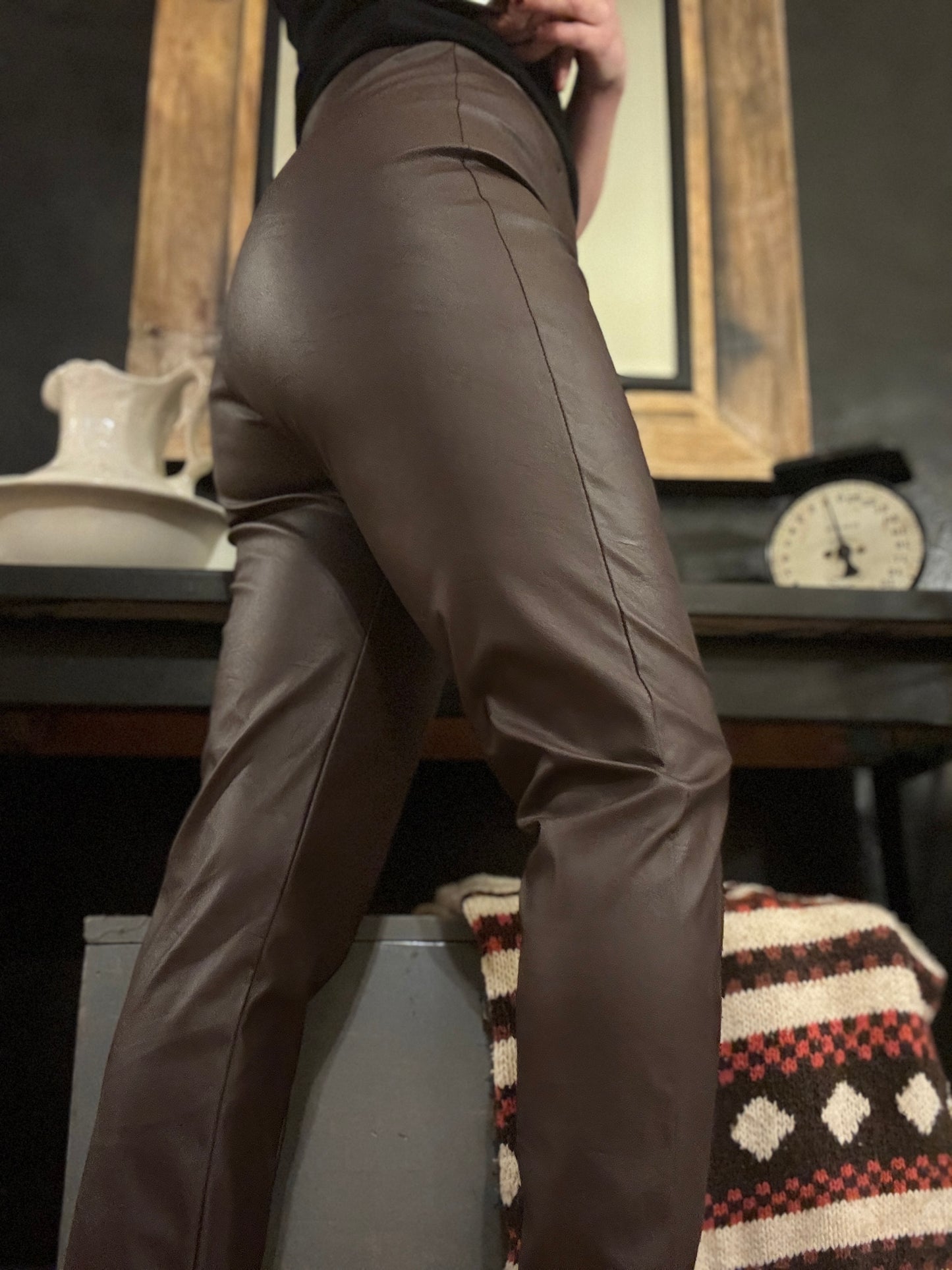 Faux Leather high waisted pants