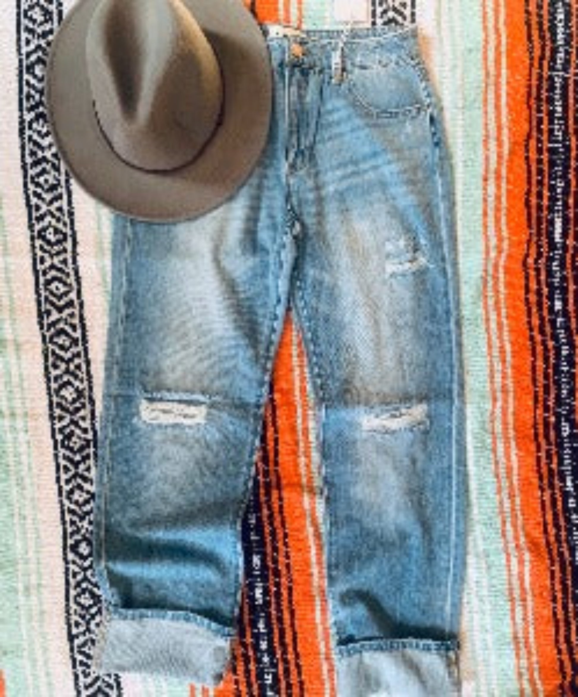Distressed Denim Jeans