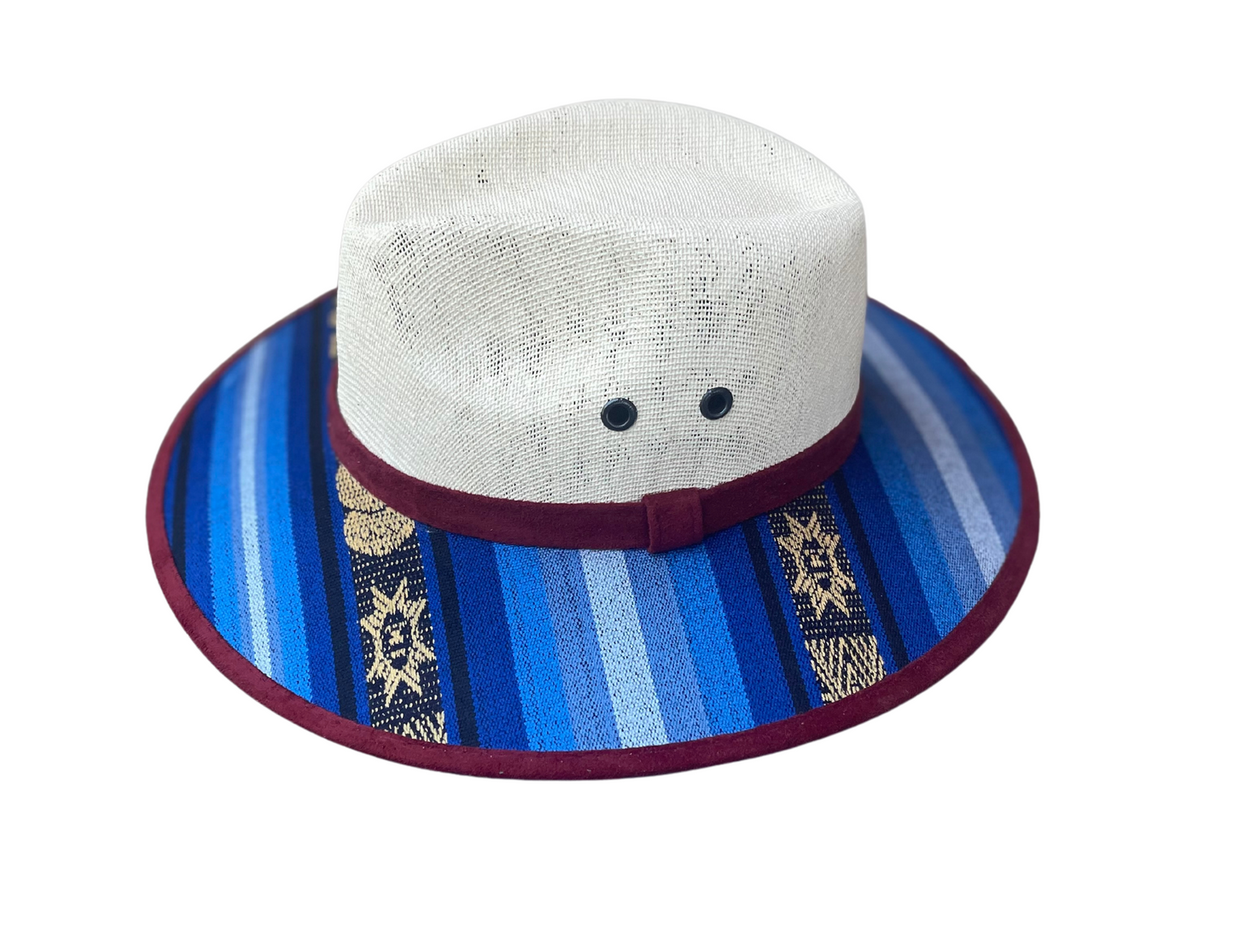 Blue Serape Flat Hat